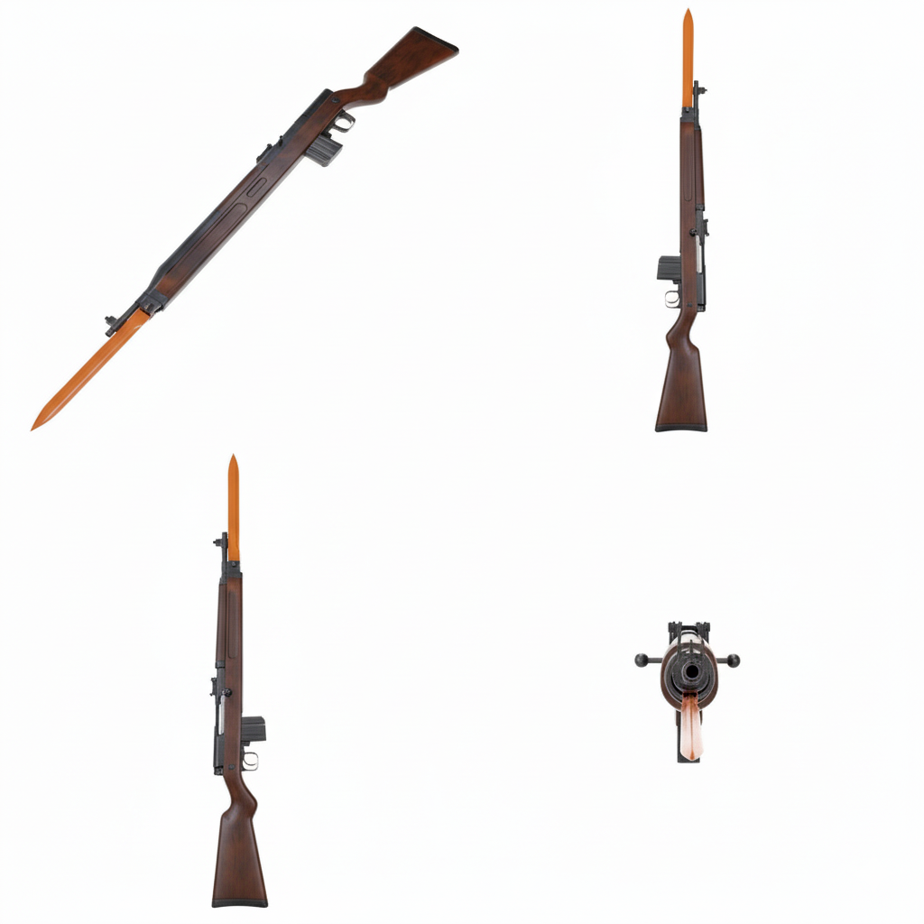 3D Printed Czech vz.52 Rifle ( PropGun ) – 1:1 Scale Replica / Prop (Blaze Orange Tip)