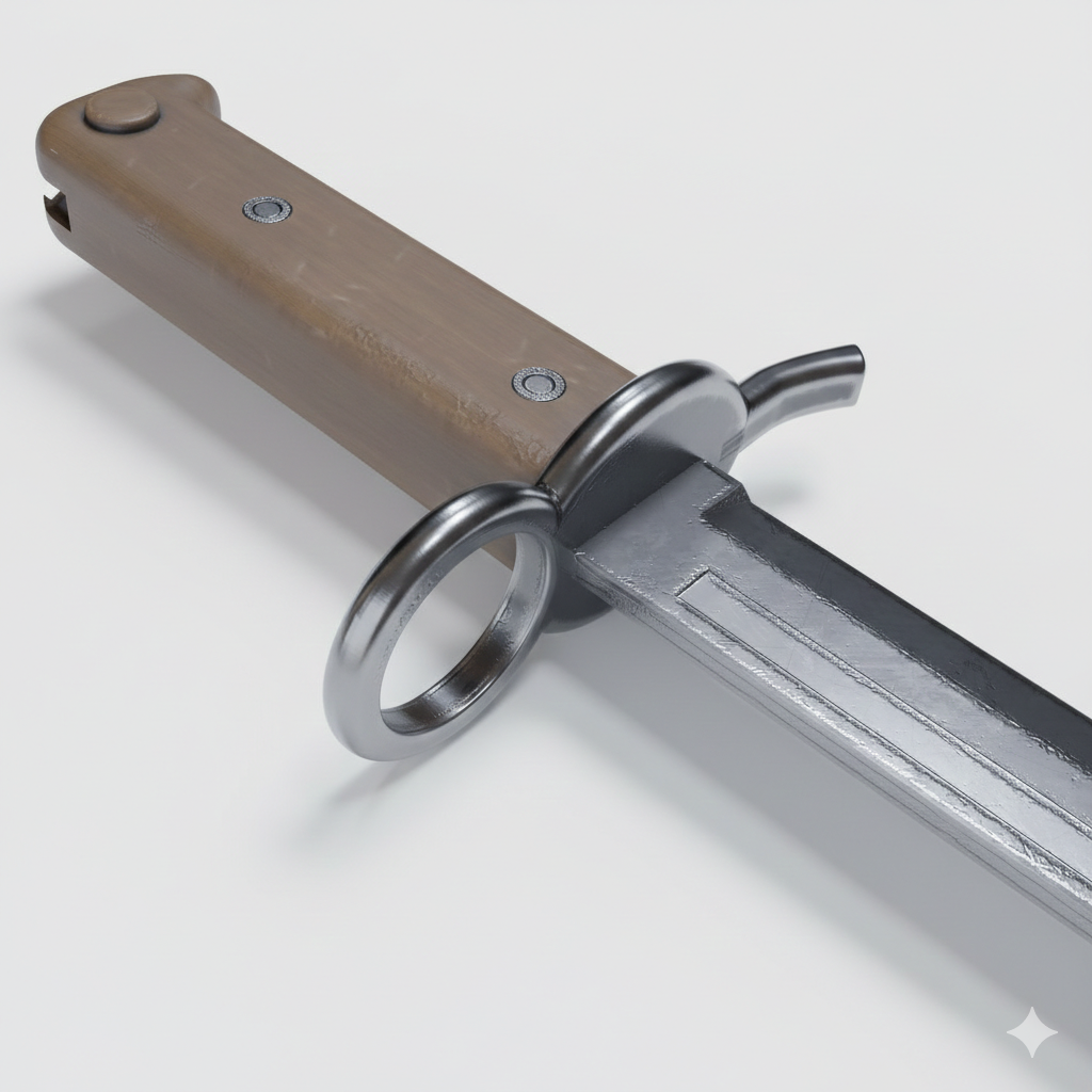 3D Printed Bayonet Knife (Knife-Prop) – 1/1 Size