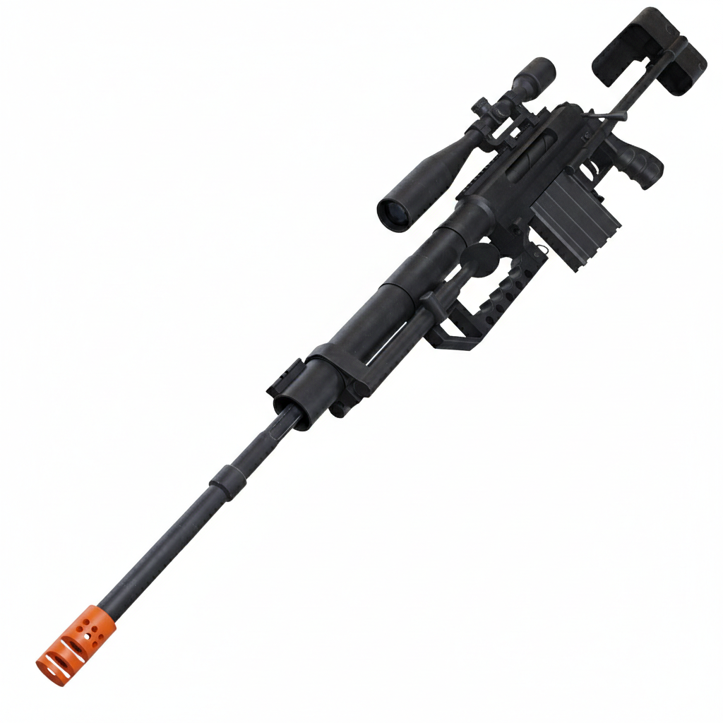 3d printed M200 Intervention (PropGun) 1/1 Size blaze orange tip