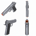 3d printed Colt 1911 Commander (PropGun) 1/1 Size blaze orange tip