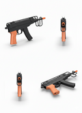 3D Printed Škorpion vz. 61 SMG – 1:1 Scale Replica / Prop w/ Blaze Orange Tip