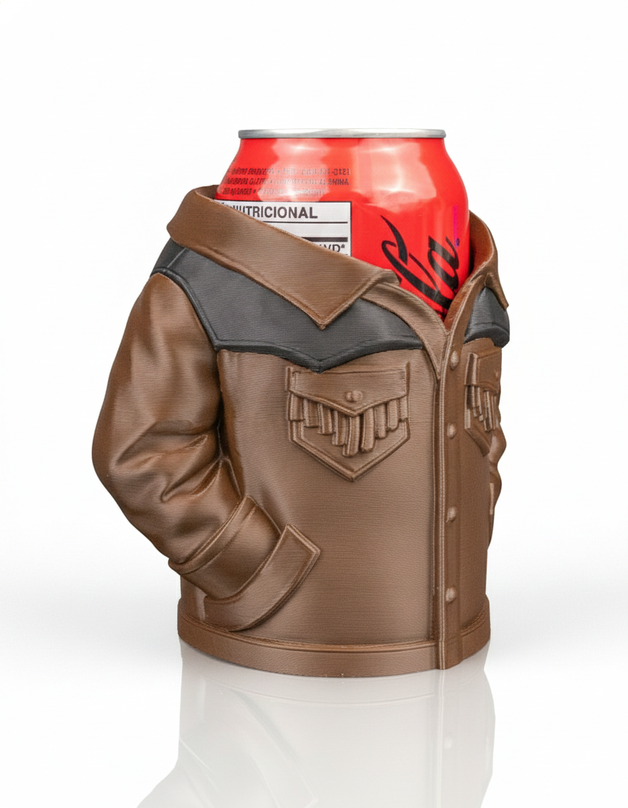 3D Printed Suede Jacket – Can Holder