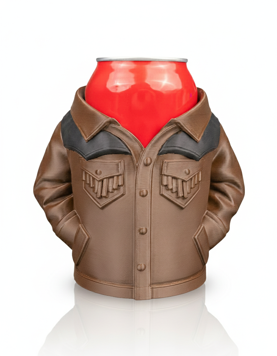 3D Printed Suede Jacket – Can Holder