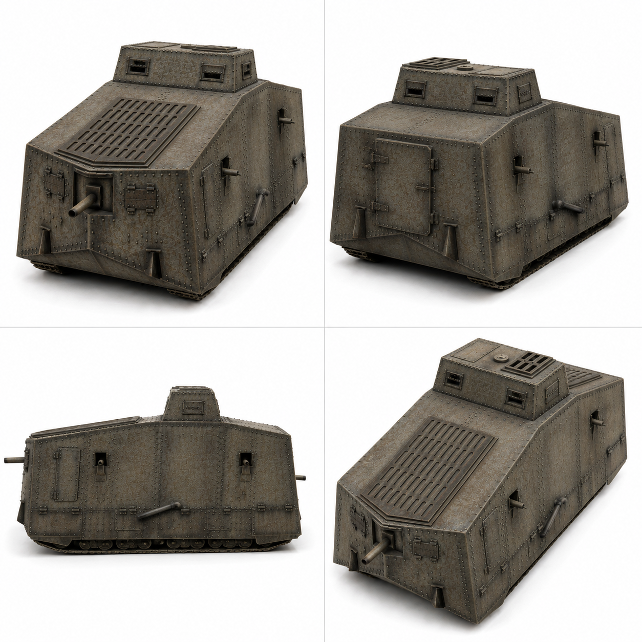 A7V Wotan Tank – 1/18 Scale | Fully Assembled & Hand Painted