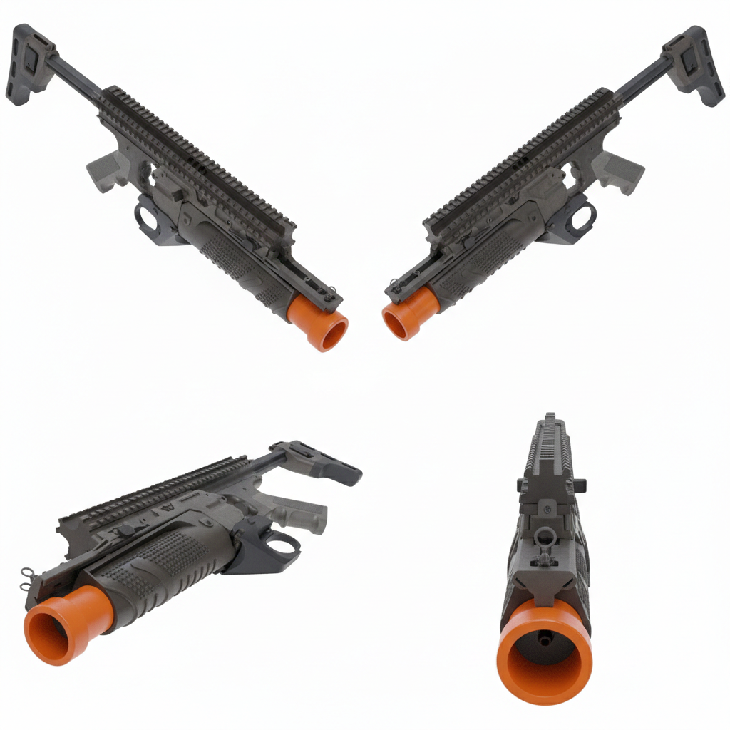 3d printed FN40GL Mk2 40mm Grenade Launcher ( PropGun ) 1/1 Scale