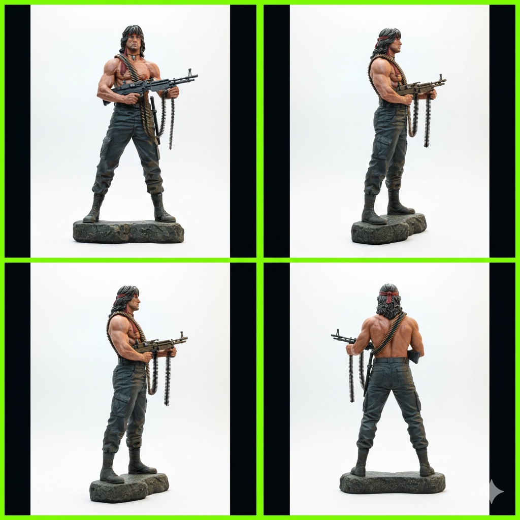 John Rambo 1/6 Scale Statue - Sylvester Stallone Tribute Figure | High-Detail Hand-Finished 3D Printed Collectible