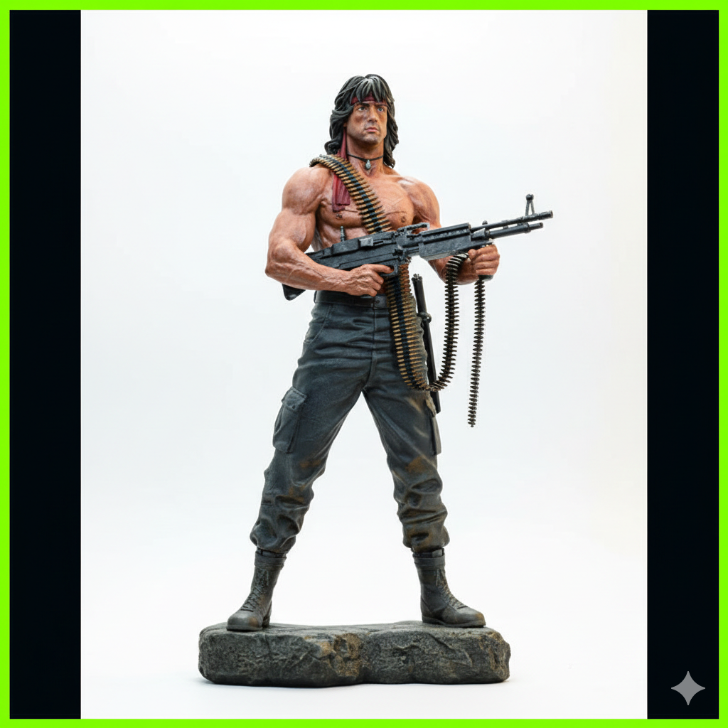 John Rambo 1/6 Scale Statue - Sylvester Stallone Tribute Figure | High-Detail Hand-Finished 3D Printed Collectible