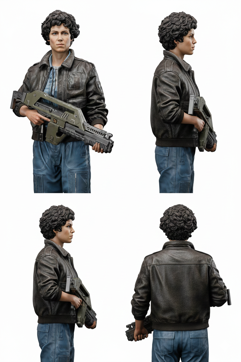 3D Printed 1/6 Scale Ripley Alien Statue