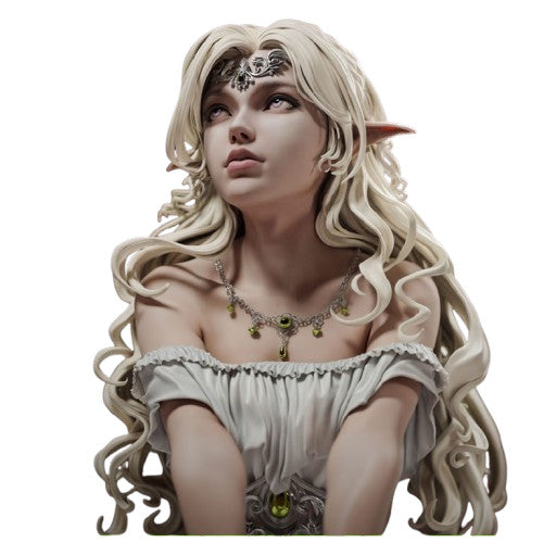 3D Printed Elf Princess Statue — 1:6 Scale Fantasy Collectible